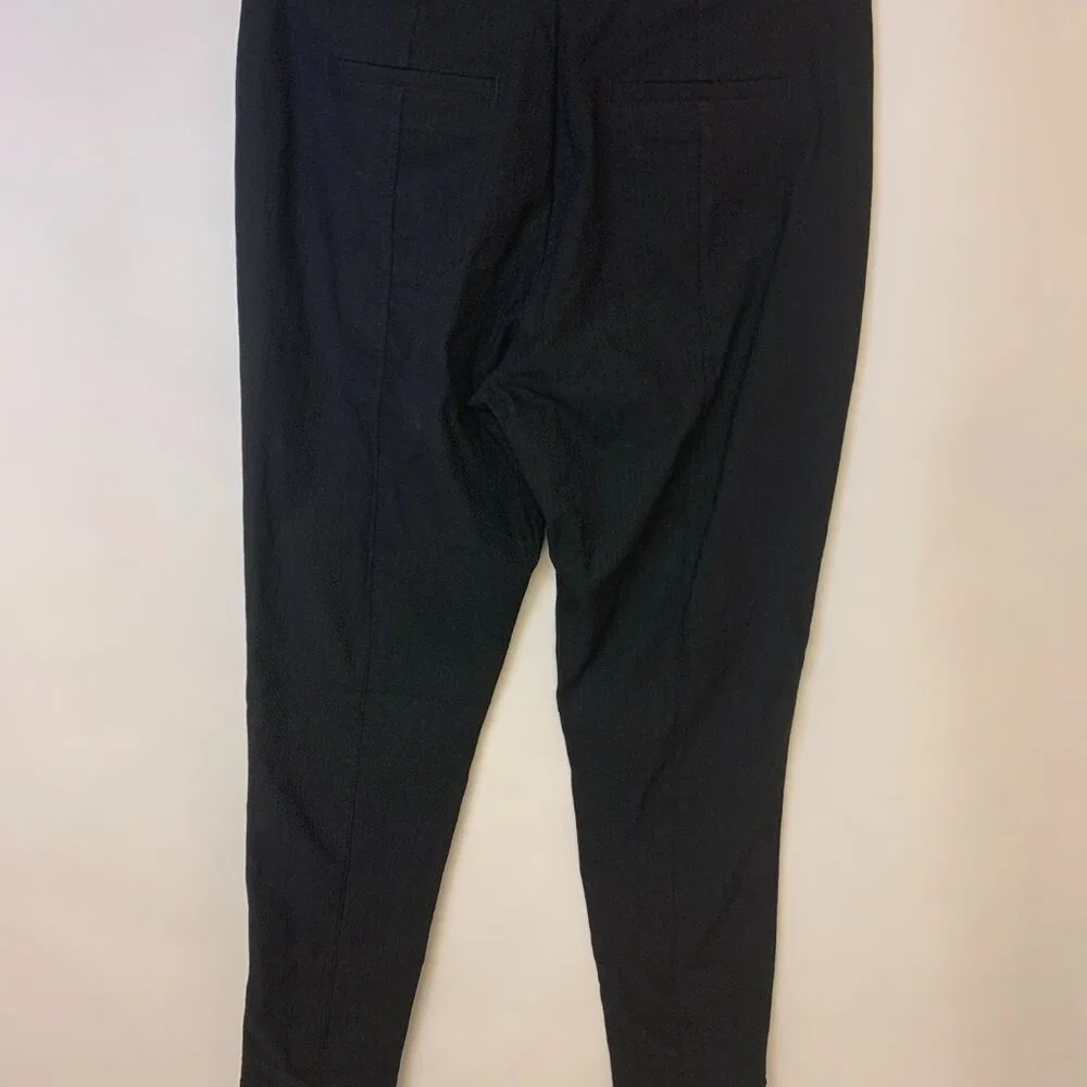 Mario Serrani Pants Size Small Black NWT Textured Straight Leg Classic Preppy - Picture 3 of 12